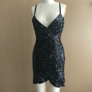 Shirley Sequin Black Dress